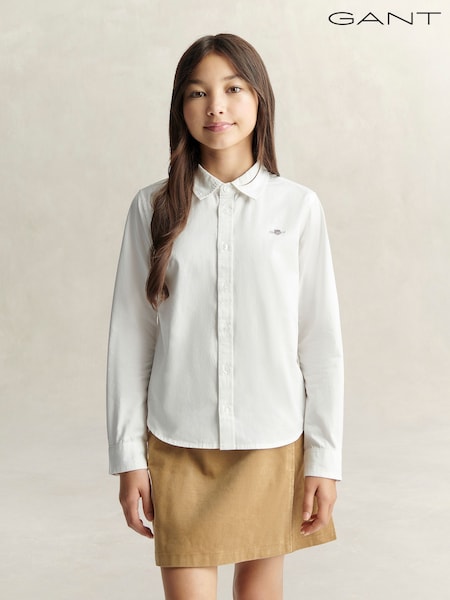 White - Gant Cotton Shirt