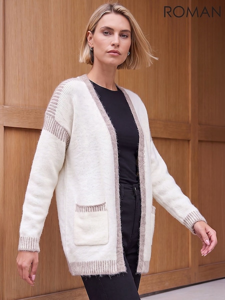 Hvit - Roman Teppe Stitch Cardigan