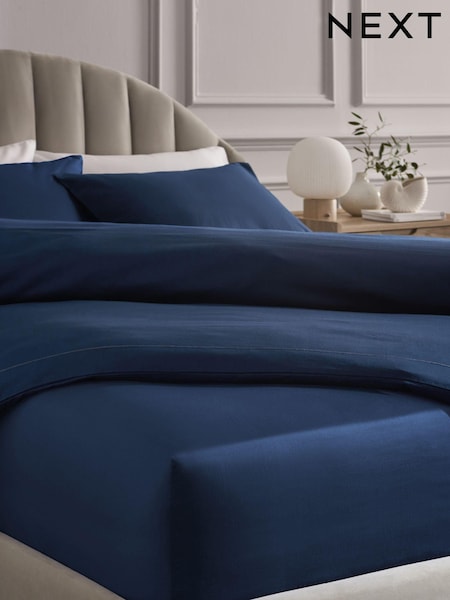 Navy 300 Thread Count Collection Luxe 100% Cotton Extra Deep Fitted Sheet (225137) | €28 - €44