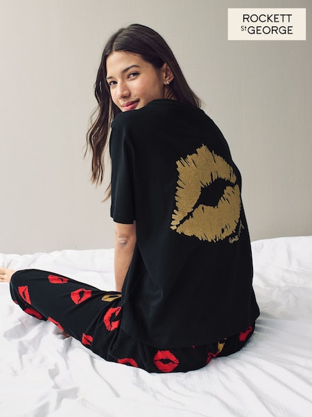 Rockett St George 100% Cotton Jersey Lips Pyjamas Set (225503) | ‏139 ر.ق.