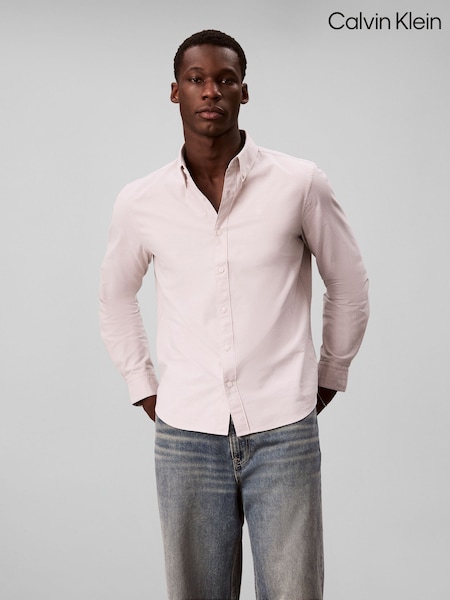 Pink - Regular Calvin Klein Oxford Cotton Button-down Shirt