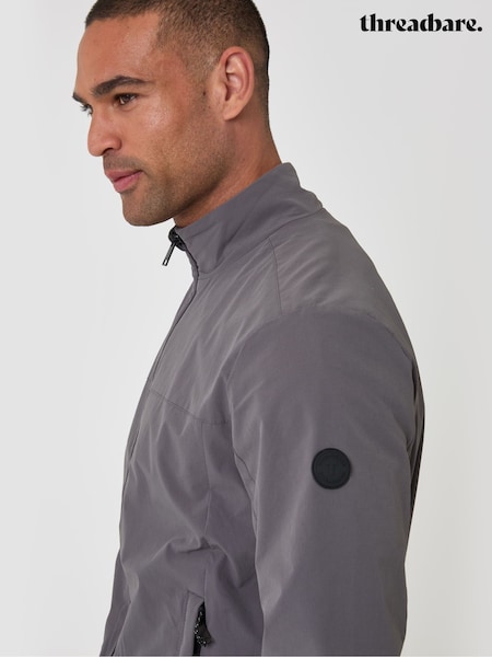 Pelēks - Regular Threadbare Showerproof Ripstop Harrington Jacket