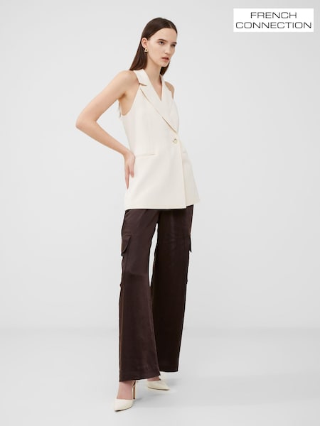 Lumină/Cream - Vestă cu Halterneck Harrie de la French Connection (226025) | 415 LEI