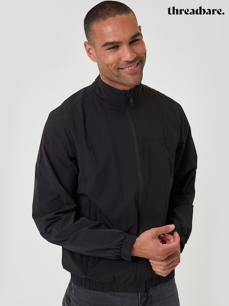 Melns - Regular Threadbare Showerproof Ripstop Harrington Jacket