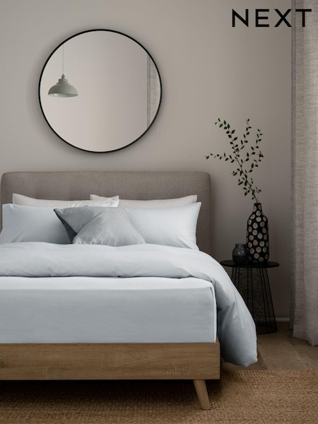 Silver Grey Brushed 100% Cotton Supersoft Deep Fitted Sheet (226301) | €18 - €29