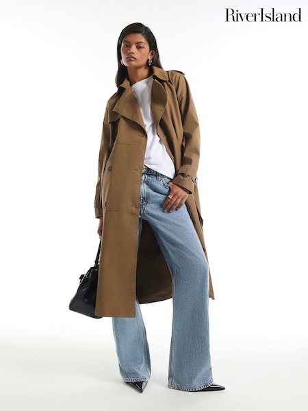 Καφετί - River Island Casual Trench Coat