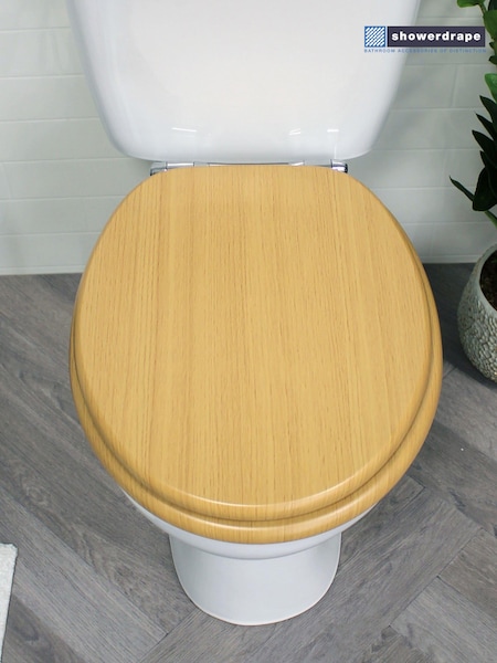 Showerdrape Brown Oxford Wooden Toilet Seat (226452) | €43