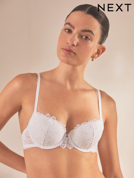 White Pad Balcony Sunflower Lace Bra (226700) | €10