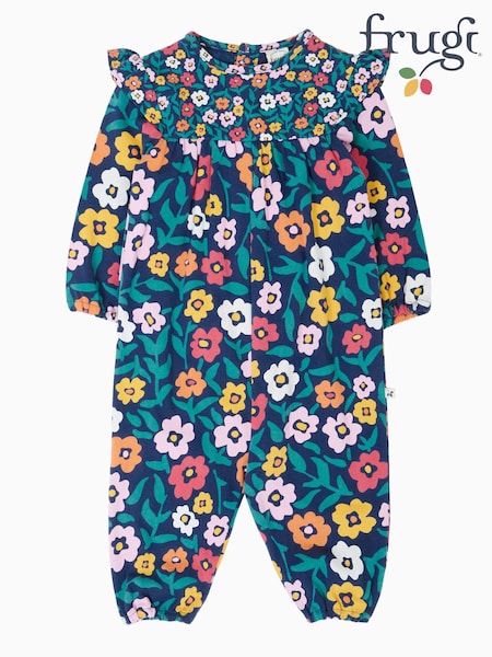 Blue - Frugi Marin Playsuit