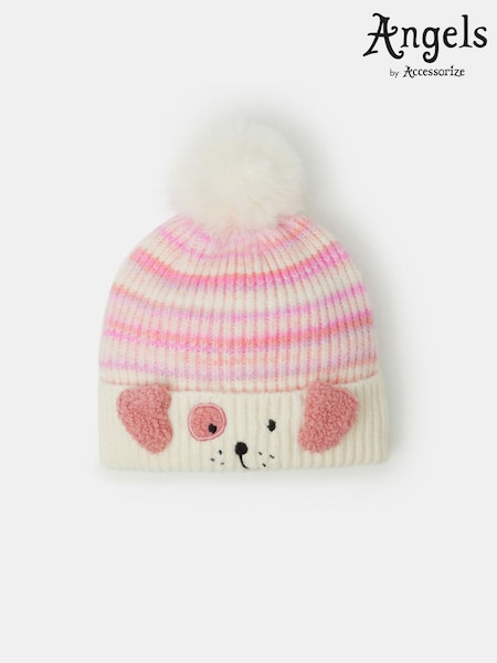 Pink - Angels By Accessorize Dog Ombré Bobble Hat