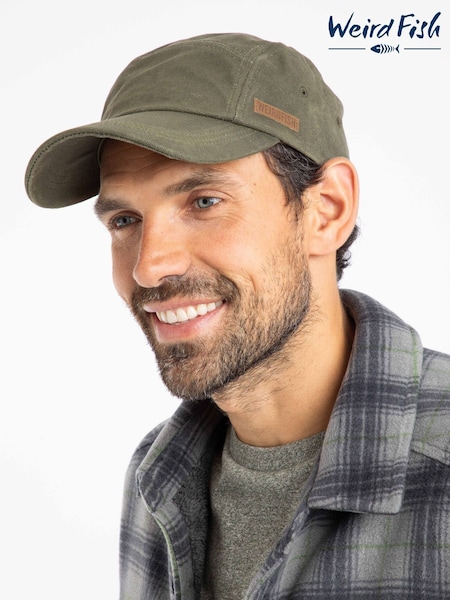 Grønn - Regular Weird Fish Bowers Waxed Canvas Cap
