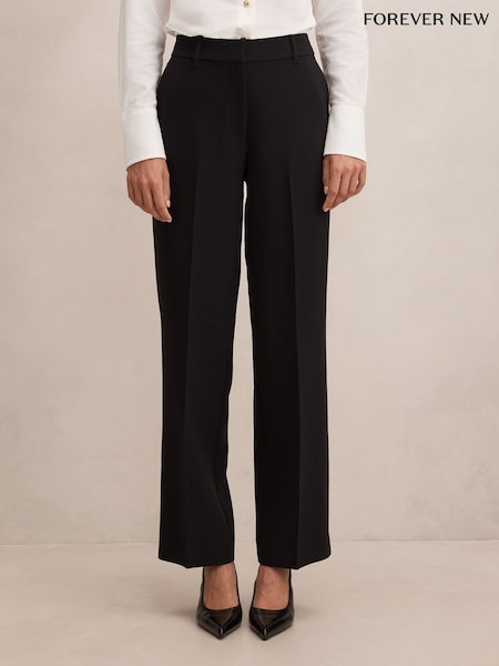 Black - Forever New Ada Straight Leg Pants