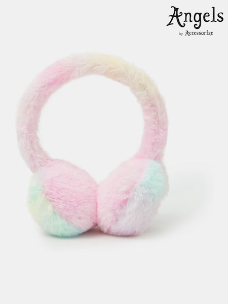 Rožinė - „Angels By Accessorize“ pūkuotos Ausų apsaugos su konfeti raštu