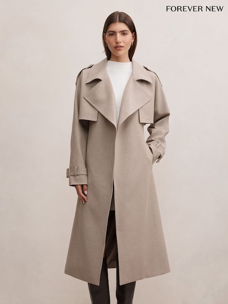 Natural - Forever New Maya Trench Coat