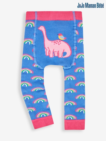 JoJo Maman Bébé Blue Rainbow Extra Thick Leggings (228430) | $21