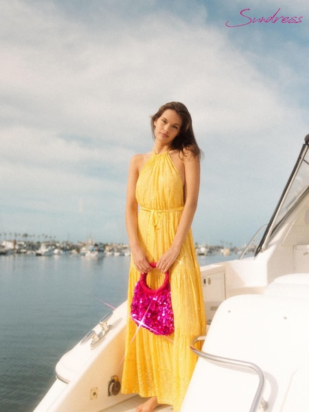 Sundress Yellow Emira Backless Maxi Dress (228501) | €105