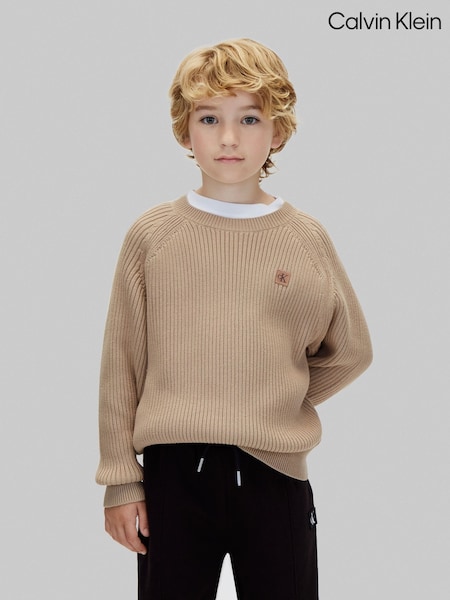 Blue - Calvin Klein Knit Raglan Jumper