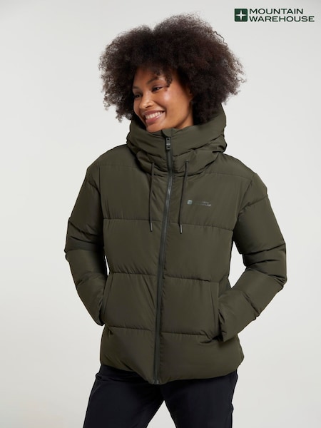 Mountain Warehouse Green Womens Toasty Short Padded Thermal Jacket (228892) | €114
