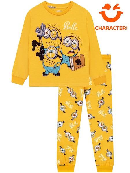 Сары - Кейіпкерге арналған жеккөрушілікке толы мен Minions ұзын жеңді пижама