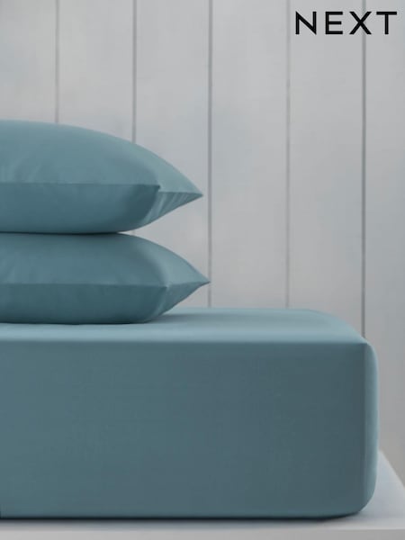 Blue Slate Cotton Rich Deep Fitted Sheet (228965) | €16 - €25