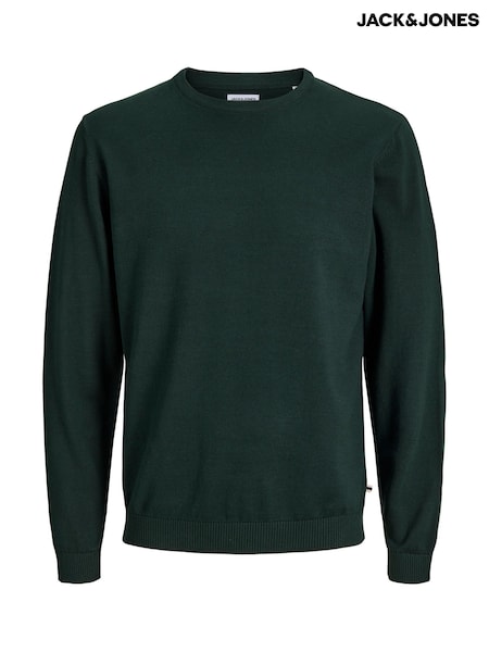 Green - Regular Jack & Jones Crew Neck Knitted Jumper