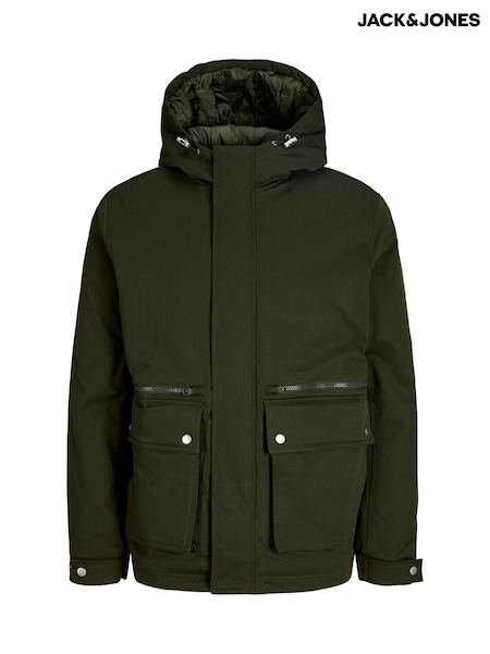 Green - Regular Jack & Jones Hooded Parka Jacket