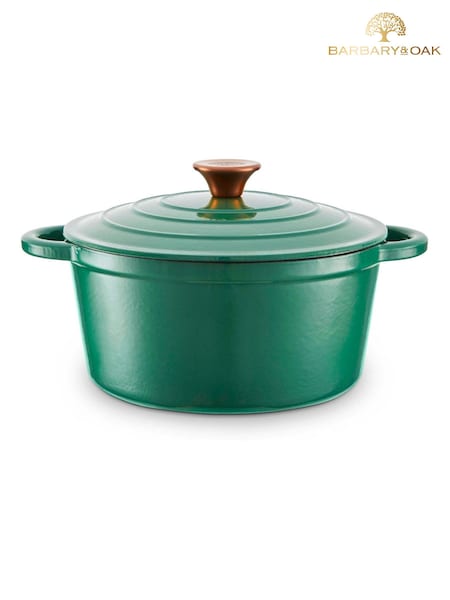Barbary And Oak 24cm Round Cast Iron Casserole Pan