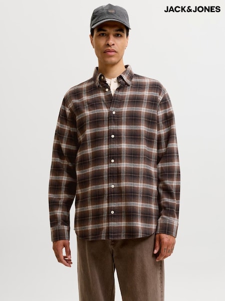 Black - Regular Jack & Jones Long Sleeve Check Shirt