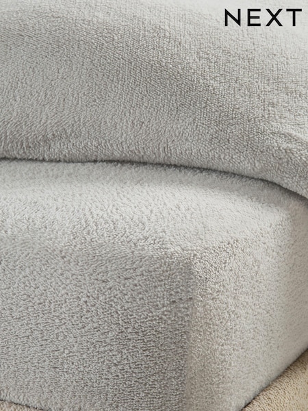 Silver Soft Teddy Fleece Deep Fitted Sheet (229770) | €17 - €35