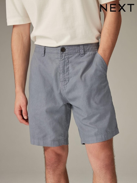 Blue Linen Blend Chino Shorts (230001) | €5