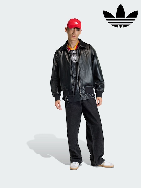 Black - Regular Adidas Originals Firebird Adicolor Denim Trousers