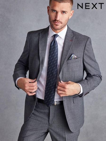Grey Tailored Signature TG Di Fabio Wool Rich Puppytooth Suit Jacket (230245) | €31
