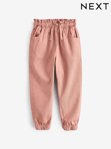 Pink/Pink - Tie Waist Paperbag Jeans (3-16yrs) (230293) | 4 € - 6 €