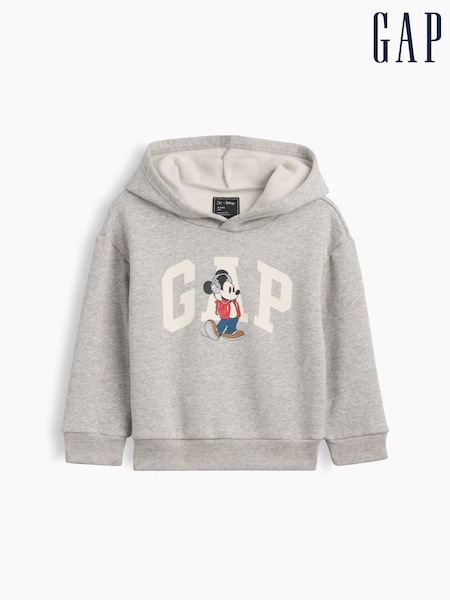 Grå - Gap Disney Mickey Mouse Relaxed Logo Huvtröja (6mån–5år)