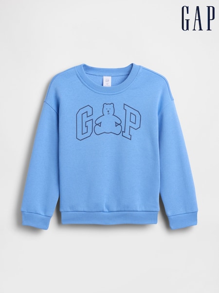 Zils - Gap Brannan Bear Logo sporta krekls (6mēn.–5gadi)