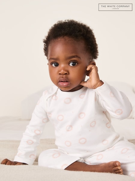 Pink - The White Company Lion Sleepsuit