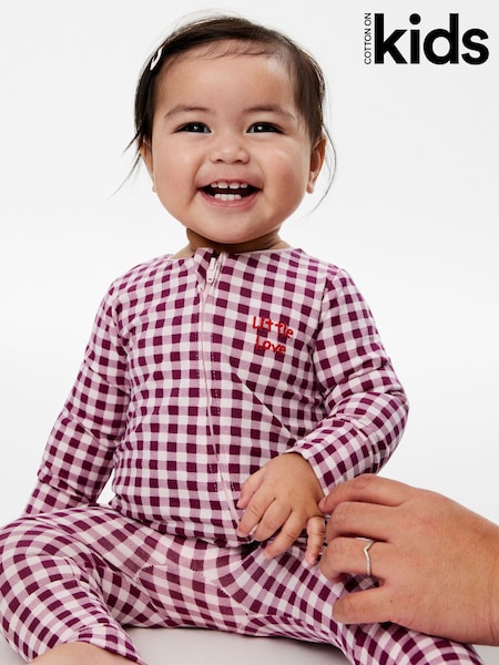 Roxa - Macacão de manga comprida com zíper Cotton On Growie