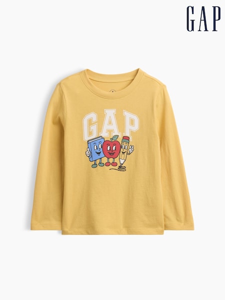 Gelb - Gap Graphic Long Sleeve T-shirt (6mths-5yrs)
