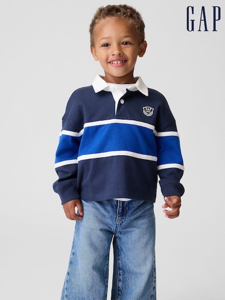Navy/Blue - Gap Colourblock Rugby Polo Shirt (6mths-5yrs)