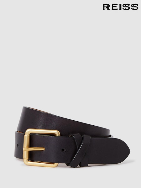 Reiss Black Annie Leather Buckle Belt (231428) | €57