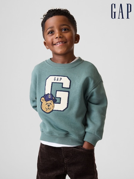 Teal Green - Gap Vintage Soft Varsity Logo Sweatshirt (6mths-5yrs)