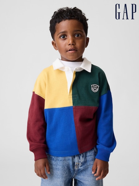 Multi - Gap Colourblock Rugby Poloshirt (6maanden -5jaar)