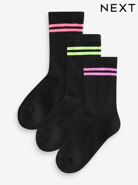 Schwarz - Cotton Rich Cushioned Sole Ankle Socks 3 Pack (231735) | 4 € - 6 €