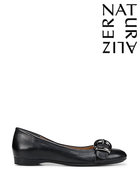 Negru - Naturalizer Polly Skimmers piele Pantofi (231861) | 543 LEI