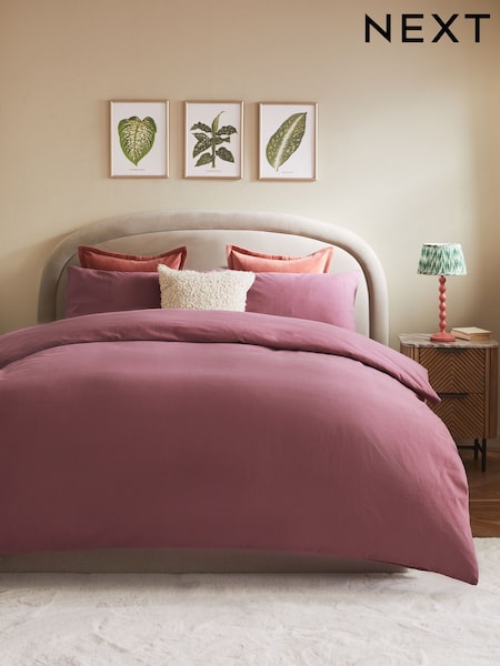 Purple Brushed Supersoft 100% Cotton Duvet Cover And Pillowcase Set (232441) | €19 - €42