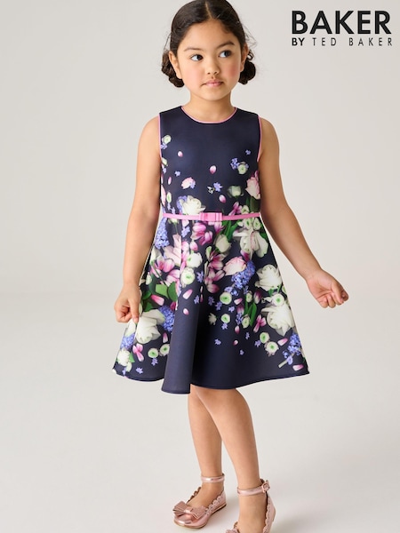 Baker by Ted Baker Navy Floral Scuba Dress (232751) | 17 € - 21 €