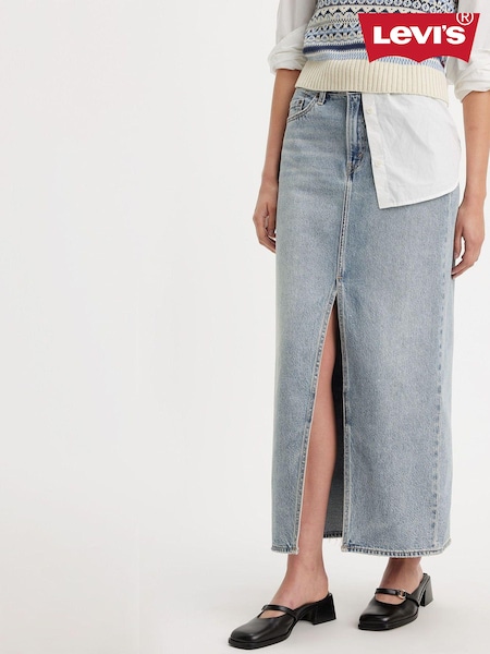 Levi's® Blue 100% Cotton Ankle Column Skirt (232817) | €53