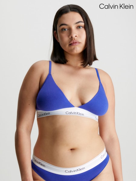 Calvin Klein Blue Modern Cotton Lined Triangle Bralette (232860) | €26