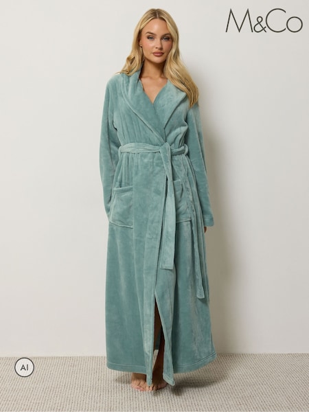 Verde - M&co Super Luxe Maxi Shawl Robe
