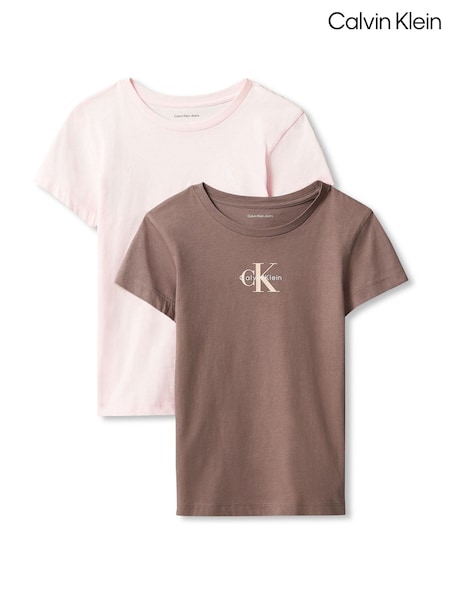 Blå - Calvin Klein T-shirts 2 Pack